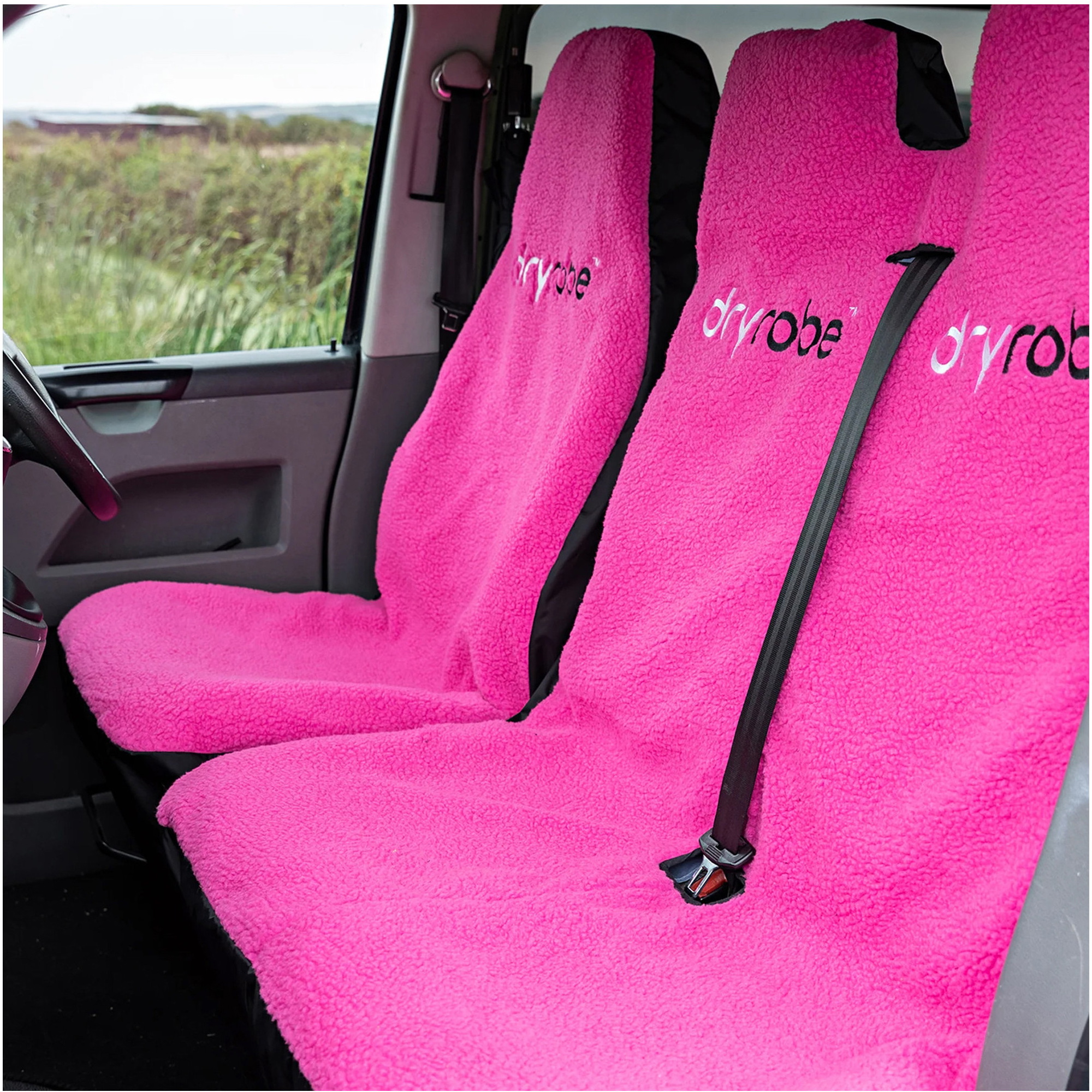 Dryrobe Double Car Seat Cover V3 V3DRDCSC - Black / Pink